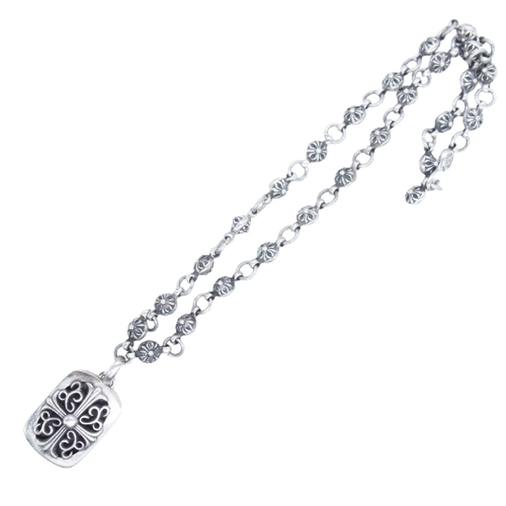 CHROME HEARTS クロムハーツ（原本無） CROSS BALL CHAIN ＃1 KEEPER クロスボール チェーン キーパー ペンダント ネックレス シルバー系【中古】