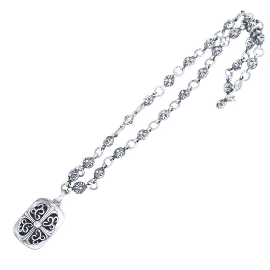 CHROME HEARTS クロムハーツ（原本無） CROSS BALL CHAIN ＃1 KEEPER クロスボール チェーン キーパー ペンダント ネックレス シルバー系【中古】