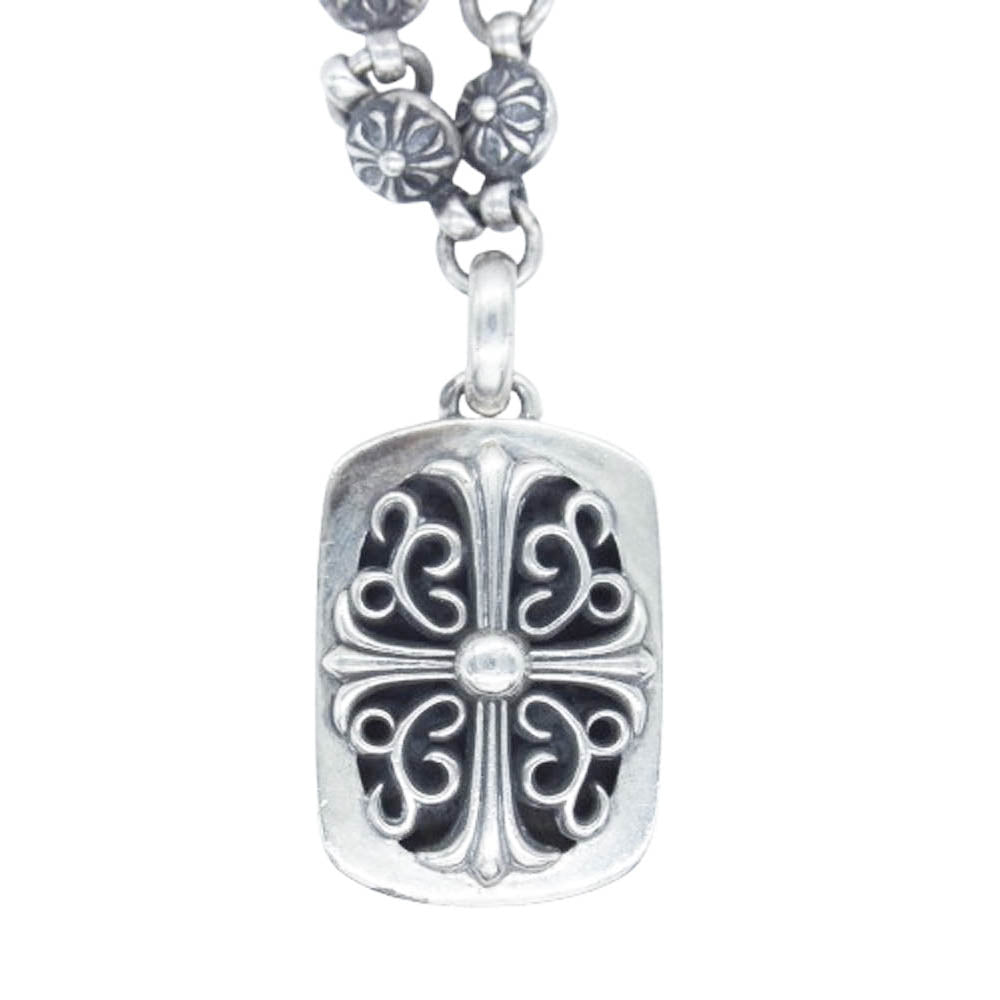 CHROME HEARTS クロムハーツ（原本無） CROSS BALL CHAIN ＃1 KEEPER クロスボール チェーン キーパー ペンダント ネックレス シルバー系【中古】