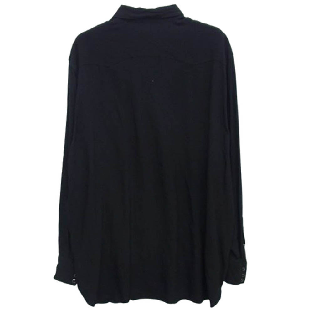 COMOLI コモリ 25SS B01-02003 レーヨン ウエスタン シャツ ブラック系 2【中古】