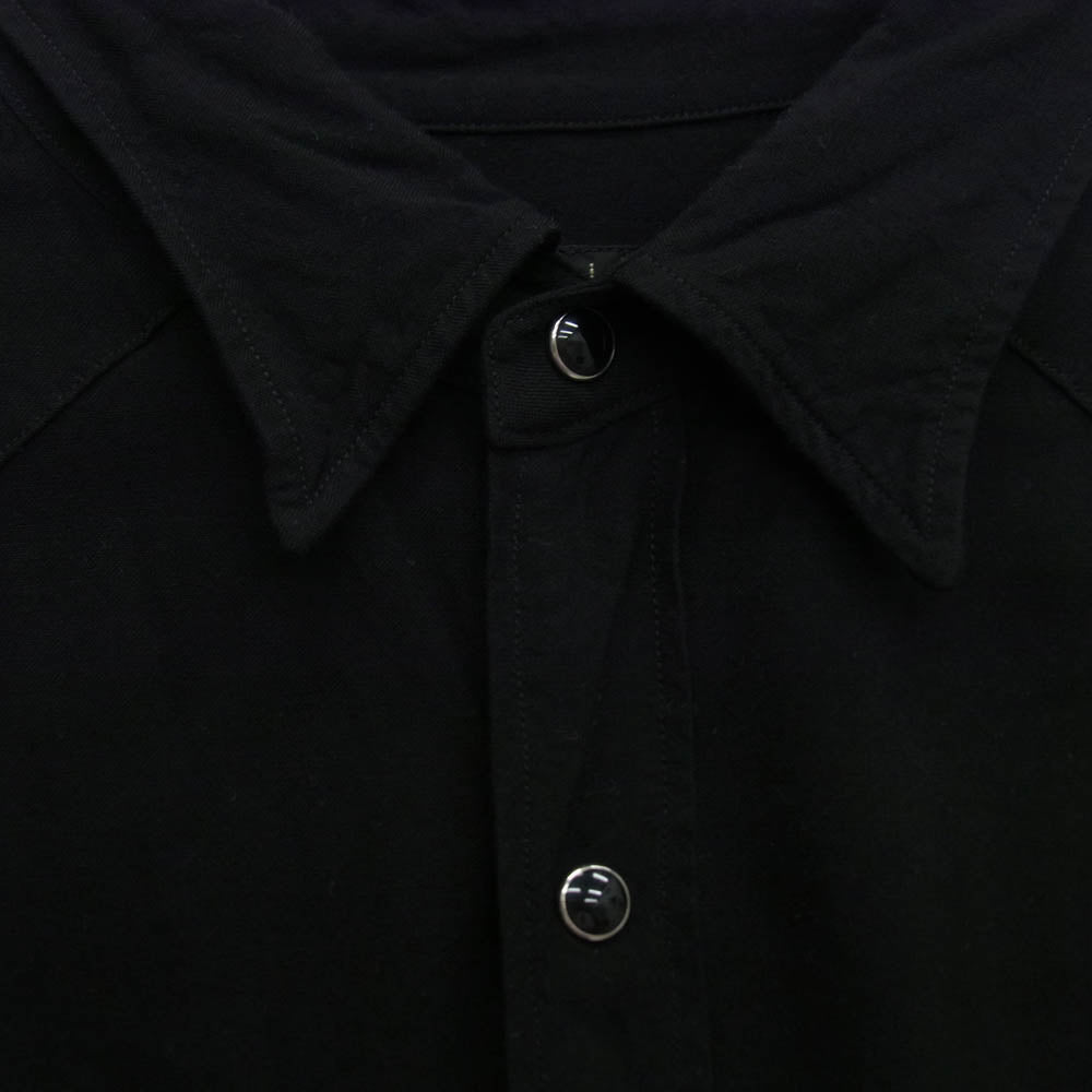 COMOLI コモリ 25SS B01-02003 レーヨン ウエスタン シャツ ブラック系 2【中古】