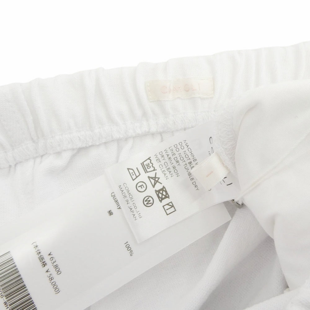 COMOLI コモリ 25AW C03-05006 コットンジャージ ニータックパンツ ホワイト系 1【中古】