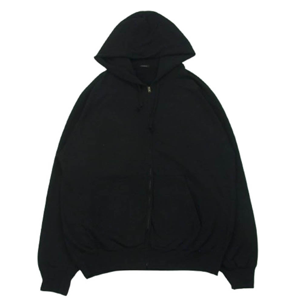 COMOLI コモリ 25SS B01-05012 LW コットン 裏毛 ジップ パーカー ブラック系 3【中古】