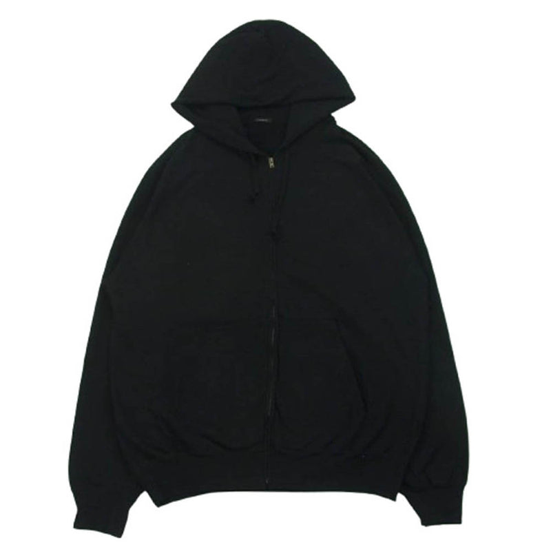 COMOLI コモリ 25SS B01-05012 LW コットン 裏毛 ジップ パーカー ブラック系 3【中古】