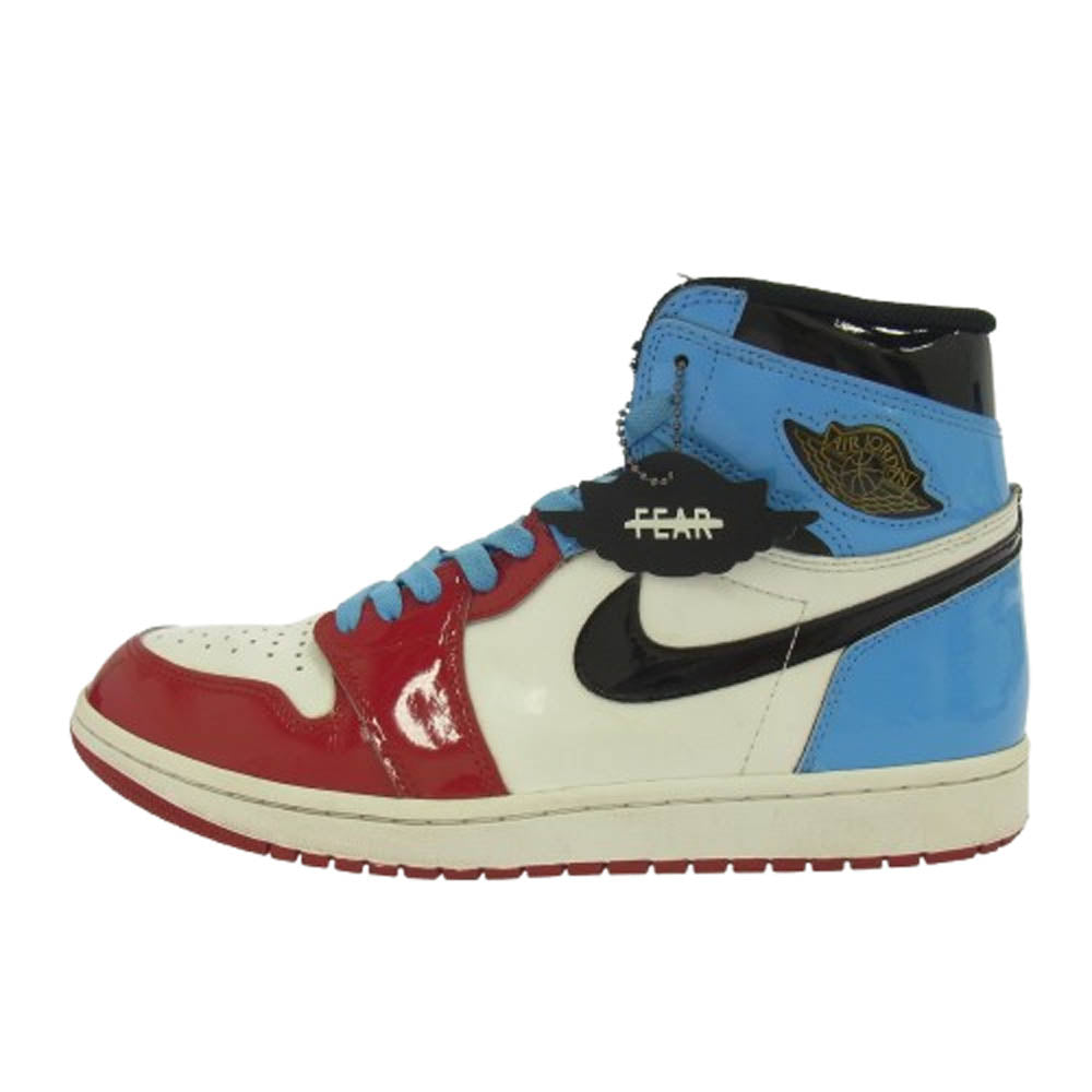NIKE AIR JORDAN ナイキ ジョーダン CK5666-100 Air Jordan 1 High OG Fearless AJ1 エアジョーダン ハイ フィアレス ハイカット スニーカー ライトブルー系 ホワイト系 レッド系 28.5cm【中古】