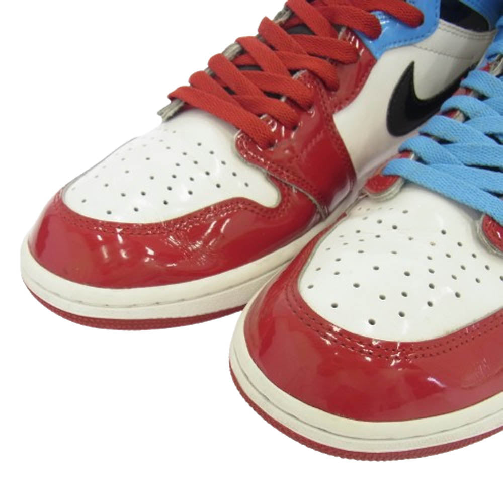 NIKE AIR JORDAN ナイキ ジョーダン CK5666-100 Air Jordan 1 High OG Fearless AJ1 エアジョーダン ハイ フィアレス ハイカット スニーカー ライトブルー系 ホワイト系 レッド系 28.5cm【中古】