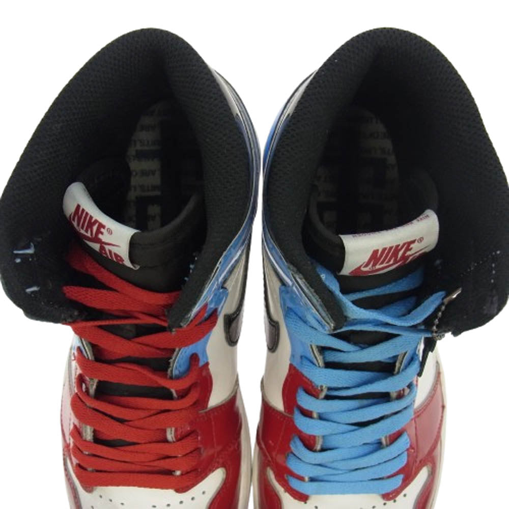 NIKE AIR JORDAN ナイキ ジョーダン CK5666-100 Air Jordan 1 High OG Fearless AJ1 エアジョーダン ハイ フィアレス ハイカット スニーカー ライトブルー系 ホワイト系 レッド系 28.5cm【中古】