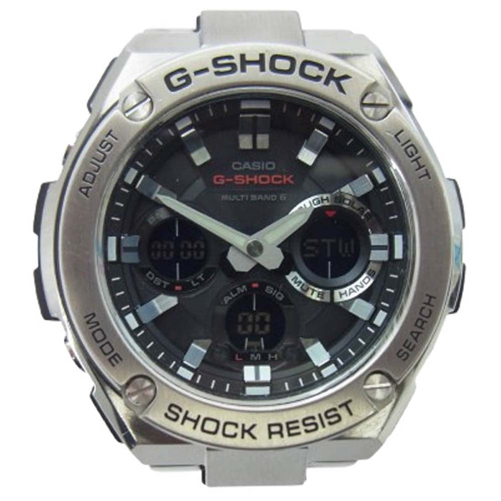 CASIO G-SHOCK カシオ ジーショック GST-W110D-1AJF GST-W110D G-STEEL 電波ソーラー 腕時計 シルバー系【中古】