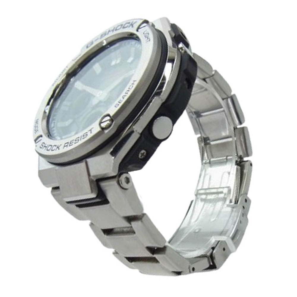CASIO G-SHOCK カシオ ジーショック GST-W110D-1AJF GST-W110D G-STEEL 電波ソーラー 腕時計 シルバー系【中古】