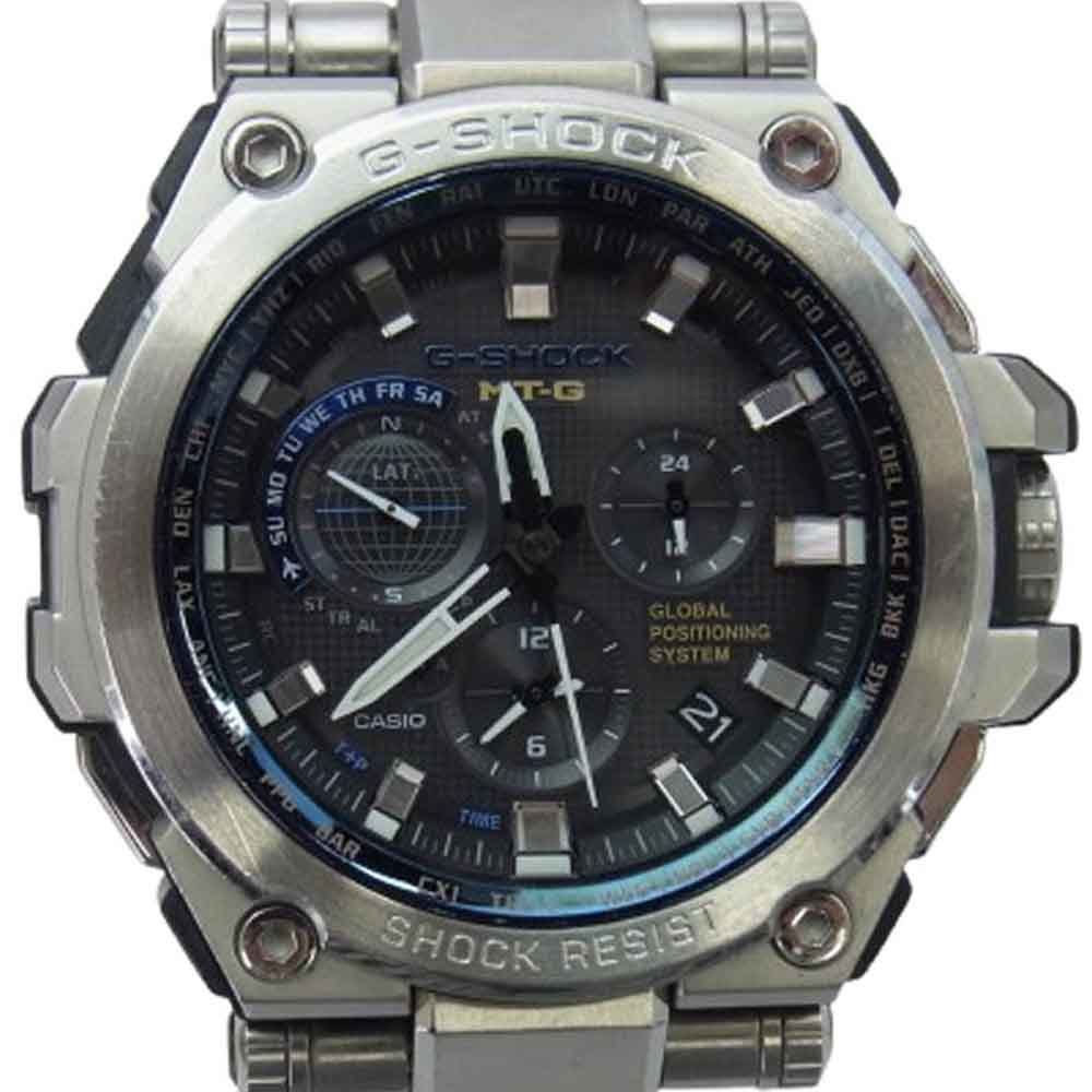 CASIO G-SHOCK カシオ ジーショック MTG-G1000D-1A2JF MTG-G1000D-1A2JF GPS ハイブリッド 電波 ソーラー 腕時計 シルバー系【中古】