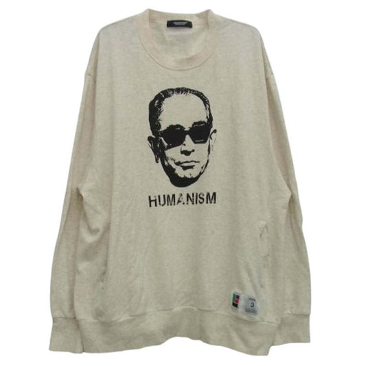 UNDERCOVER アンダーカバー UC1C4805-5 SWEAT FACE HUMANISM ヒューマニズム フェイスプリント クルーネック スウェット トレーナー オフホワイト系 3【中古】
