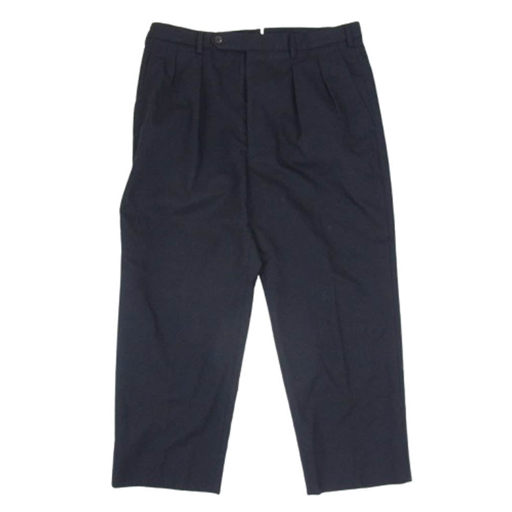 エルイー 20-030-053-0001 ウール テーパード スラックスパンツ ネイビー系 M【中古】