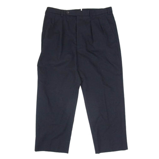 エルイー 20-030-053-0001 ウール テーパード スラックスパンツ ネイビー系 M【中古】