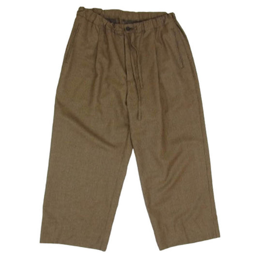 LA BOUCLE ラブ―クル 21-030-300-1036 EDIFICE イージー ワイドテーパード スラックス パンツ ブラウン系 2【中古】