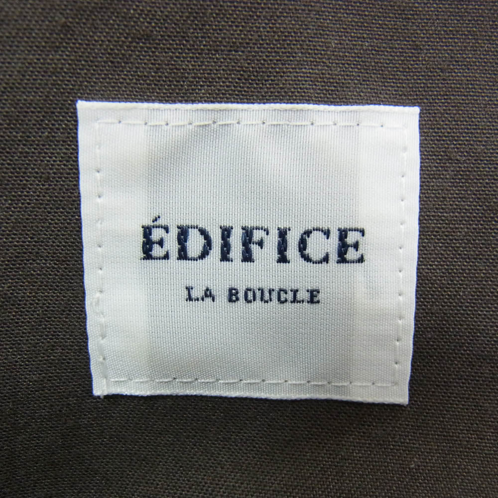 LA BOUCLE ラブ―クル 21-030-300-1036 EDIFICE イージー ワイドテーパード スラックス パンツ ブラウン系 2【中古】