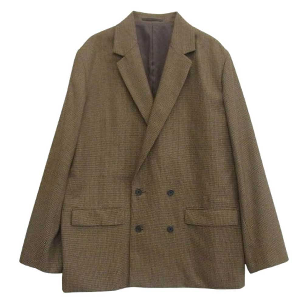 LA BOUCLE ラブ―クル 21-010-300-1006 EDIFICE ダブルブレスト テーラードジャケット ブラウン系 1【美品】【中古】