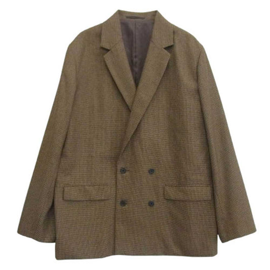 LA BOUCLE ラブ―クル 21-010-300-1006 EDIFICE ダブルブレスト テーラードジャケット ブラウン系 1【美品】【中古】
