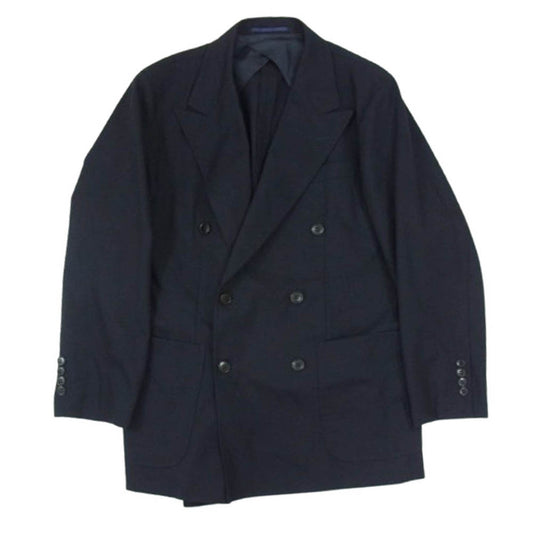 エルイー ダブルブレスト ピークドラペル テーラードジャケット ネイビー系 サイズ表記無【中古】