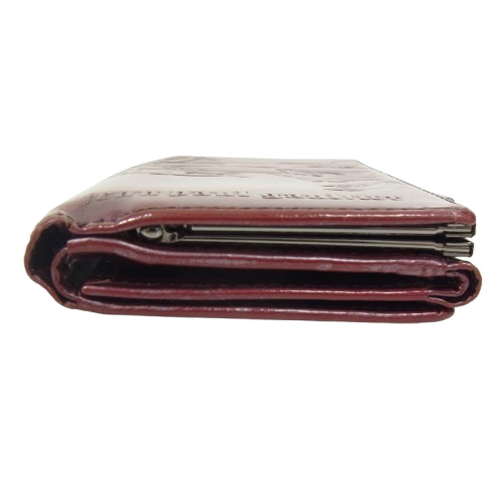 JEAN-PAUL GAULTIER ジャンポールゴルチエ NEW ROSE ニューローズ 三つ折り財布 ウォレット ワインレッド系【中古】 JEAN-PAUL GAULTIER ジャンポールゴルチエ NEW ROSE ニューローズ 三