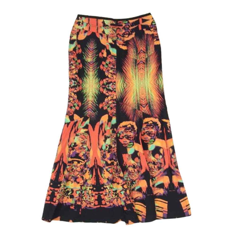 JEAN-PAUL GAULTIER ジャンポールゴルチエ Jean Paul GAULTIER FEMME ジャンポールゴルチエファム 総柄 ロング マーメード スカート ブラック系 40【中古】