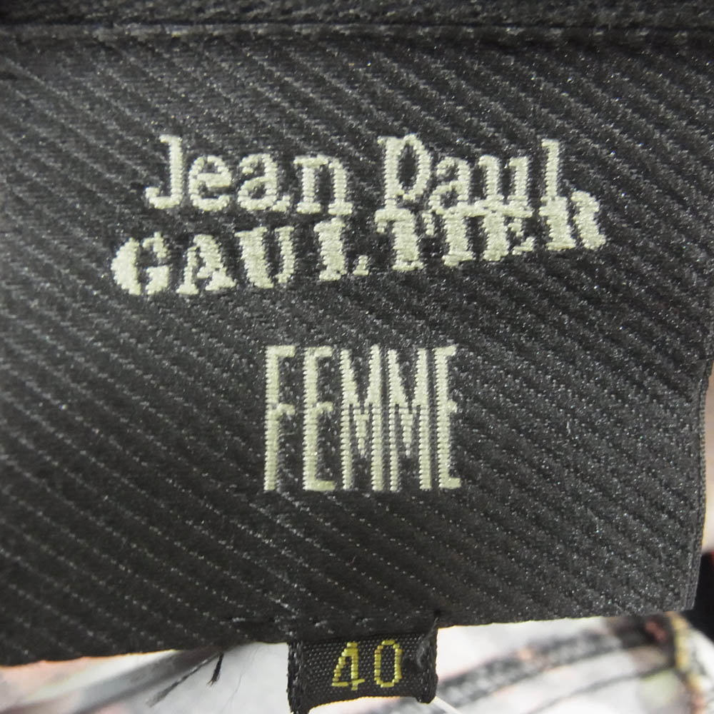 JEAN-PAUL GAULTIER ジャンポールゴルチエ Jean Paul GAULTIER FEMME ジャンポールゴルチエファム 総柄 ロング マーメード スカート ブラック系 40【中古】