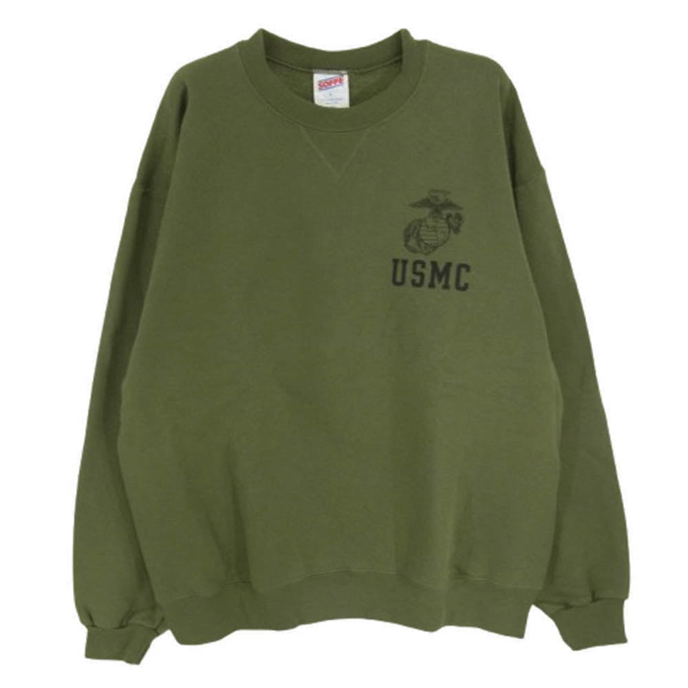 ソフィー 00s USA製 USMC プリントスウェット カーキ系 L【中古】