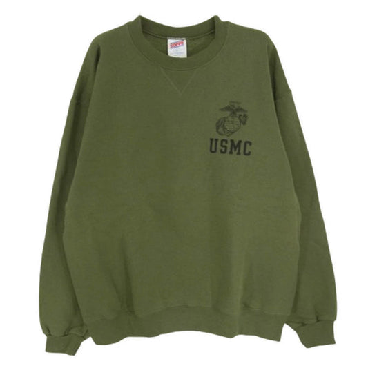 ソフィー 00s USA製 USMC プリントスウェット カーキ系 L【中古】