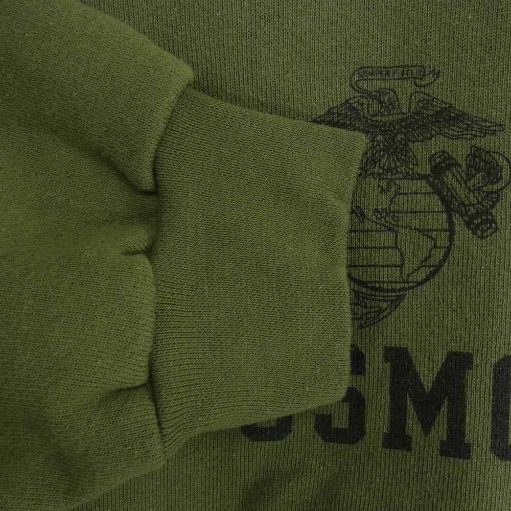 ソフィー 00s USA製 USMC プリントスウェット カーキ系 L【中古】
