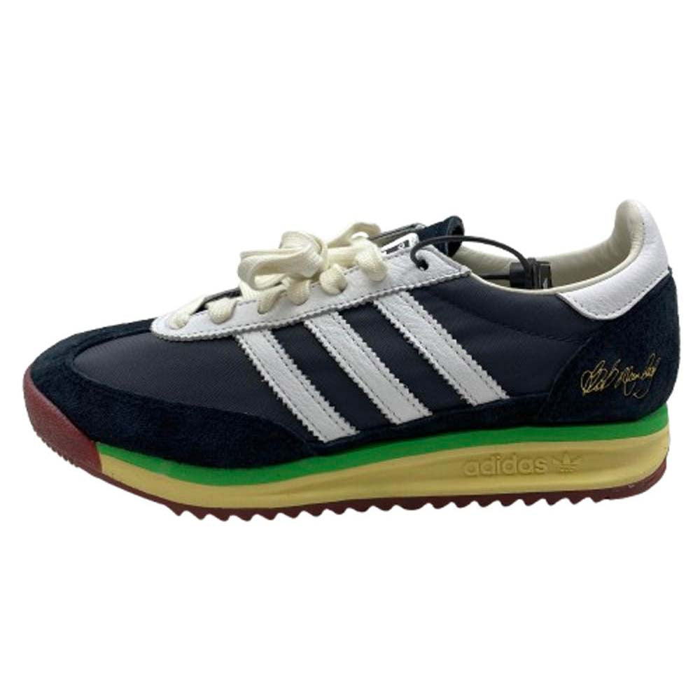 adidas アディダス JR7973 × Bob Marley ボブマーリー Originals SL 72 RS One Love Core Black Cloud White Off White オリジナルス SL72 RS ワンラブ ローカットスニーカー ブラック系 25cm【新古品】【未使用】【中古】