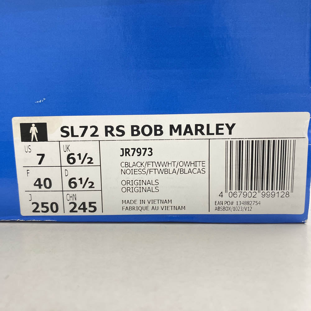 adidas アディダス JR7973 × Bob Marley ボブマーリー Originals SL 72 RS One Love Core Black Cloud White Off White オリジナルス SL72 RS ワンラブ ローカットスニーカー ブラック系 25cm【新古品】【未使用】【中古】
