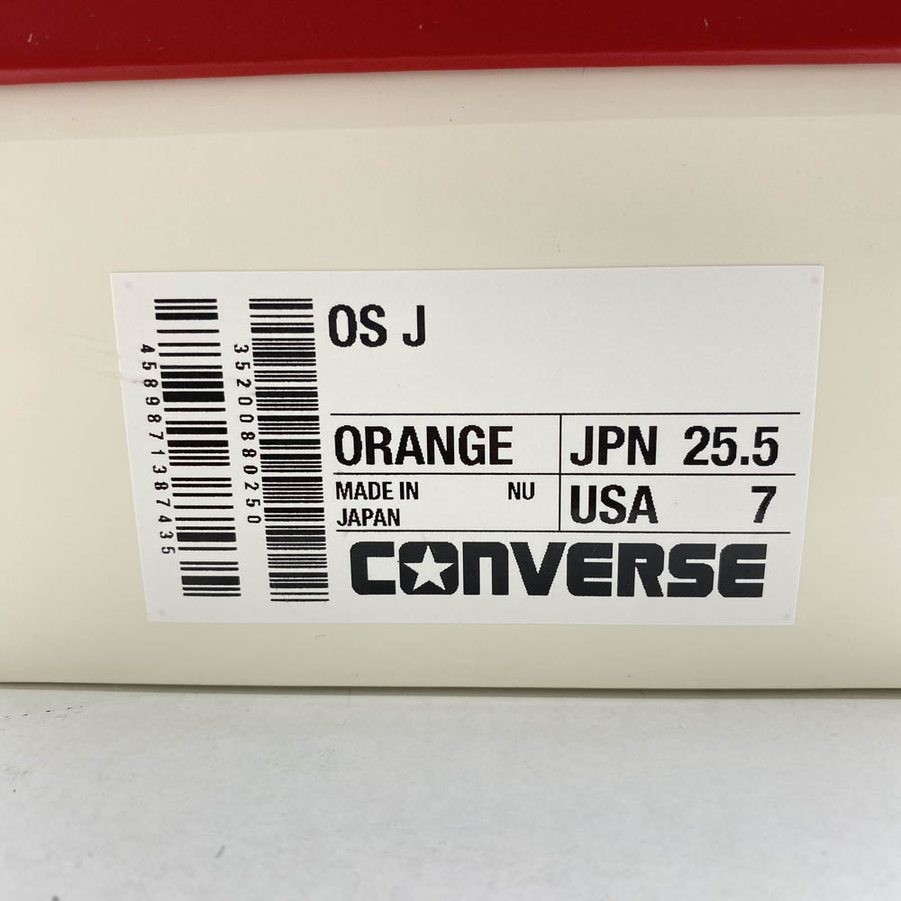 CONVERSE コンバース 35200880 ONE STAR J 日本製 ワンスター レザー ローカットスニーカー オレンジ系 7(25.5cm)【新古品】【未使用】【中古】