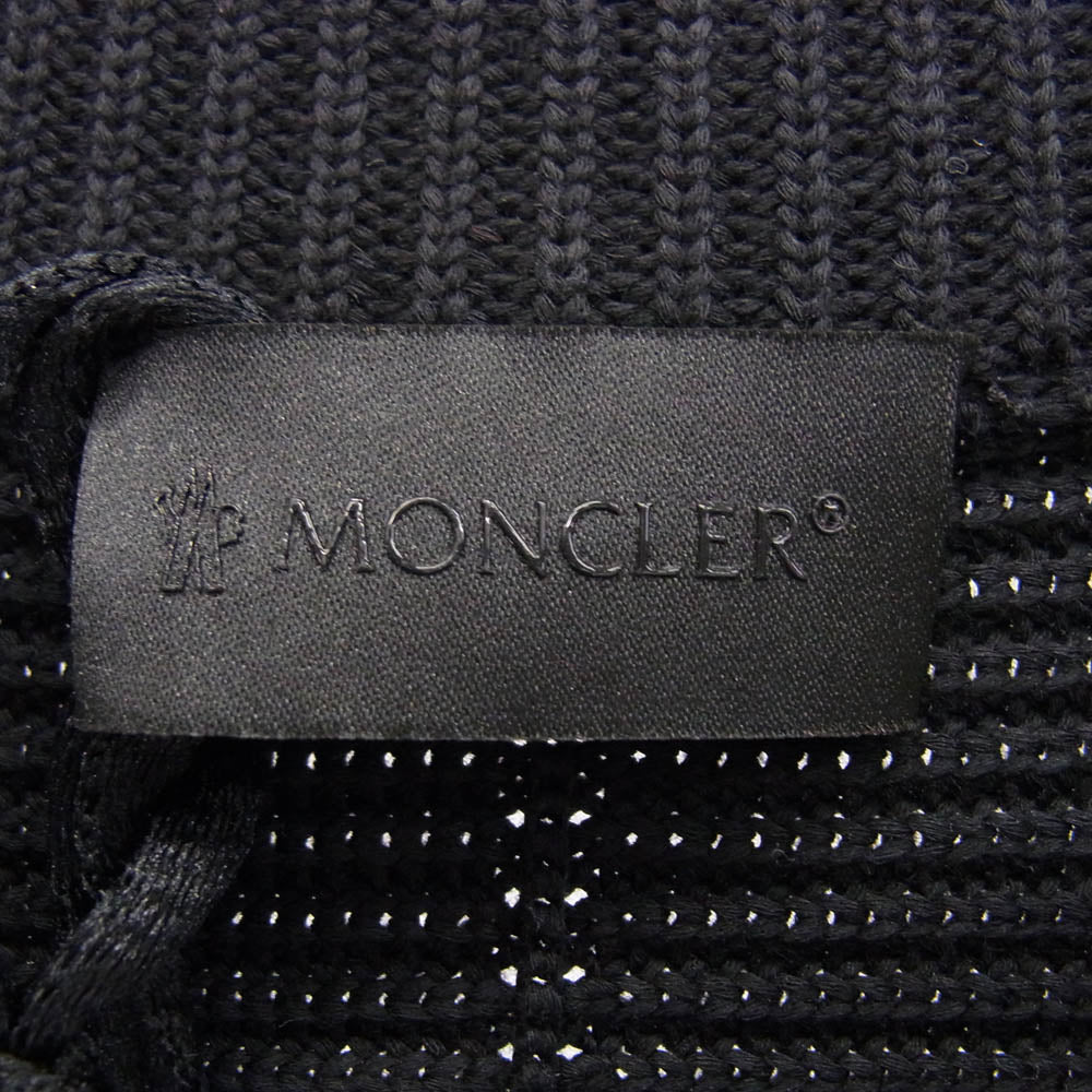 MONCLER モンクレール H10919B00006 CARDIGAN TRICOT 切替 ニット カーディガン ダウン ジャケット ブラック系 XXL【極上美品】【中古】
