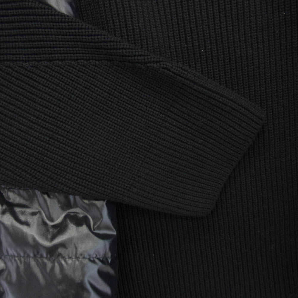 MONCLER モンクレール H10919B00006 CARDIGAN TRICOT 切替 ニット カーディガン ダウン ジャケット ブラック系 XXL【極上美品】【中古】