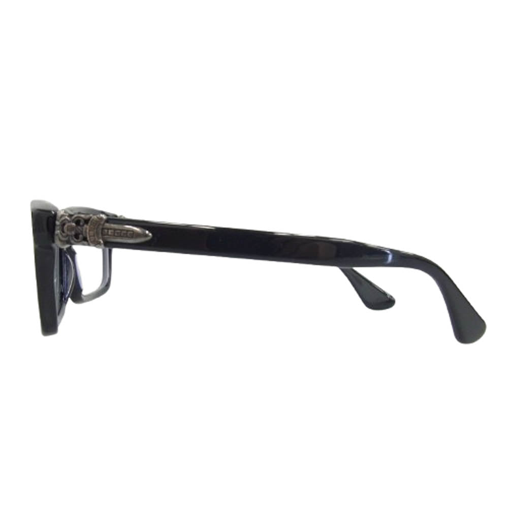 CHROME HEARTS クロムハーツ（原本無） 購入時証明書付属 RUMPLEFORESKIN-A 度入り ダガーテンプル アイウェア ブラック系【中古】