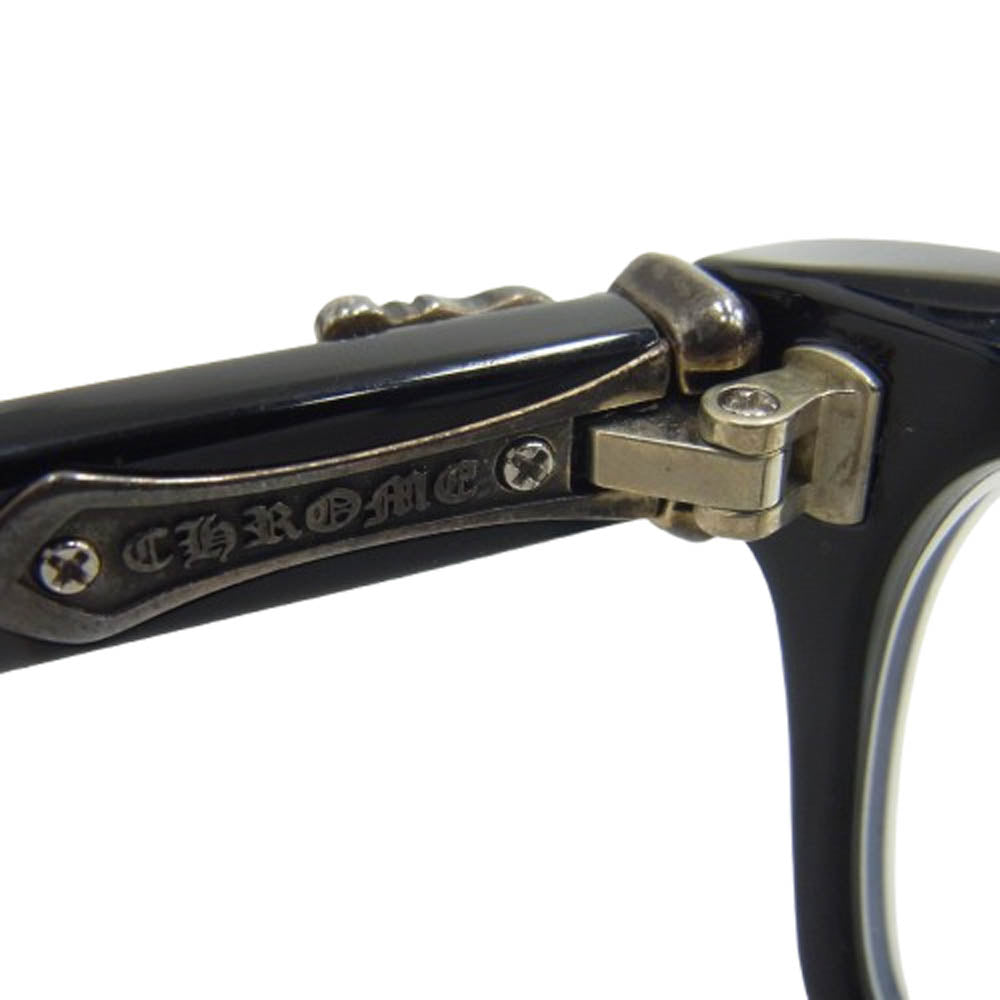 CHROME HEARTS クロムハーツ（原本無） 購入時証明書付属 RUMPLEFORESKIN-A 度入り ダガーテンプル アイウェア ブラック系【中古】