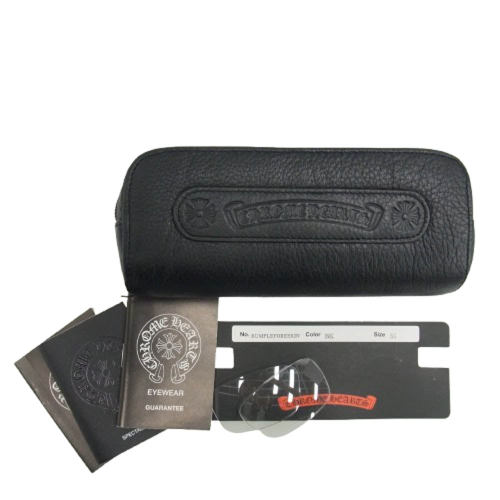 CHROME HEARTS クロムハーツ（原本無） 購入時証明書付属 RUMPLEFORESKIN-A 度入り ダガーテンプル アイウェア ブラック系【中古】