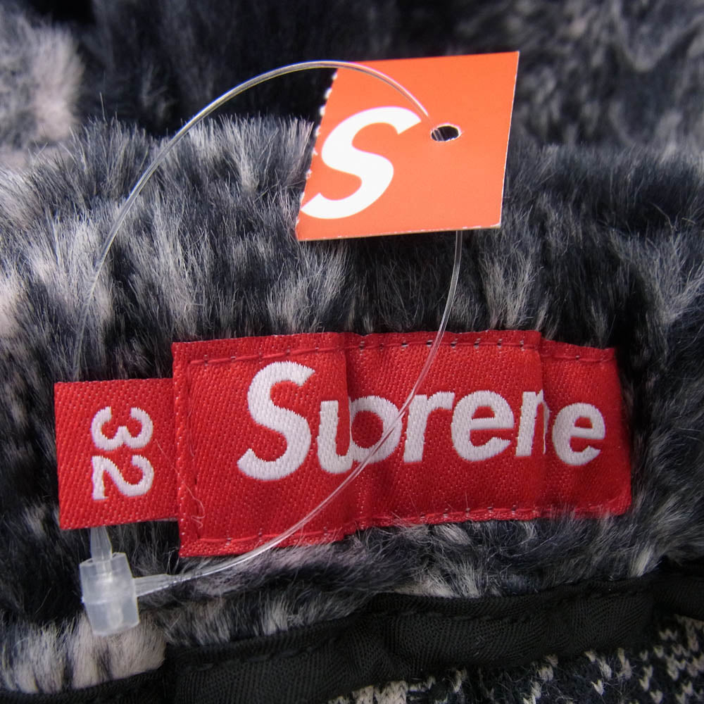 Supreme シュプリーム 24SS Faux Fur Short フェイクファー ショーツ ハーフパンツ ブラック系 ピンク系 32【新古品】【未使用】【中古】