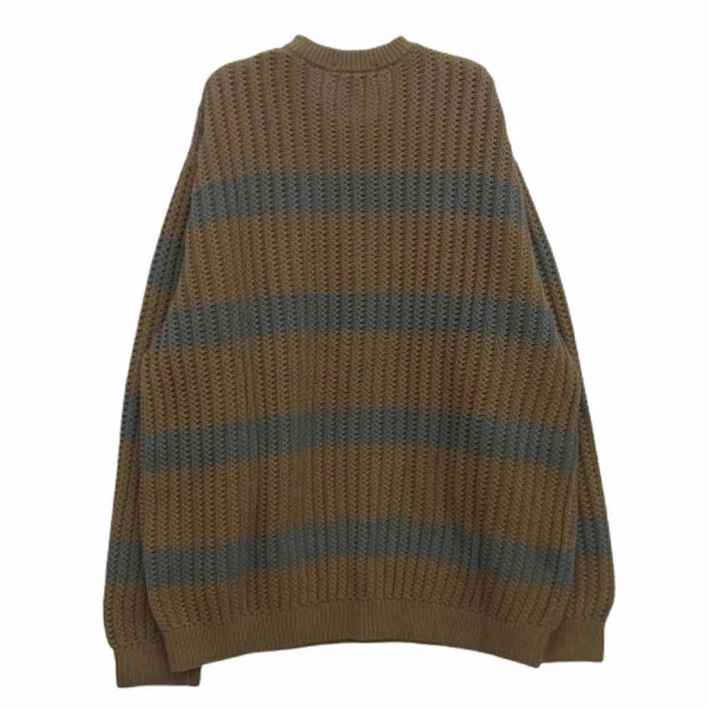 Supreme シュプリーム 25SS Loose Gauge Stripe Small Box Sweater ルーズゲージ ストライプ スモールボックス セーター ニット ブラウン系 L【新古品】【未使用】【中古】