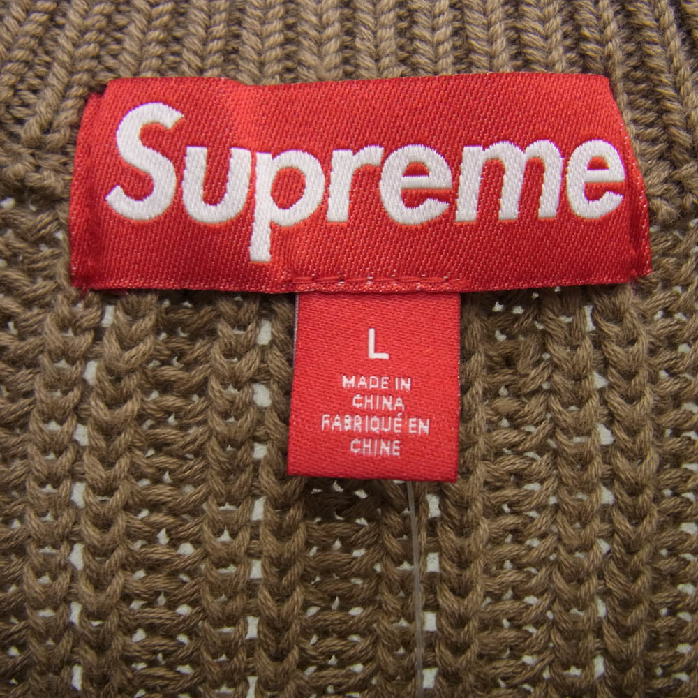 Supreme シュプリーム 25SS Loose Gauge Stripe Small Box Sweater ルーズゲージ ストライプ スモールボックス セーター ニット ブラウン系 L【新古品】【未使用】【中古】