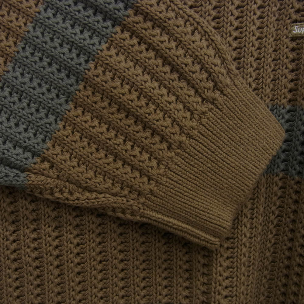 Supreme シュプリーム 25SS Loose Gauge Stripe Small Box Sweater ルーズゲージ ストライプ スモールボックス セーター ニット ブラウン系 L【新古品】【未使用】【中古】