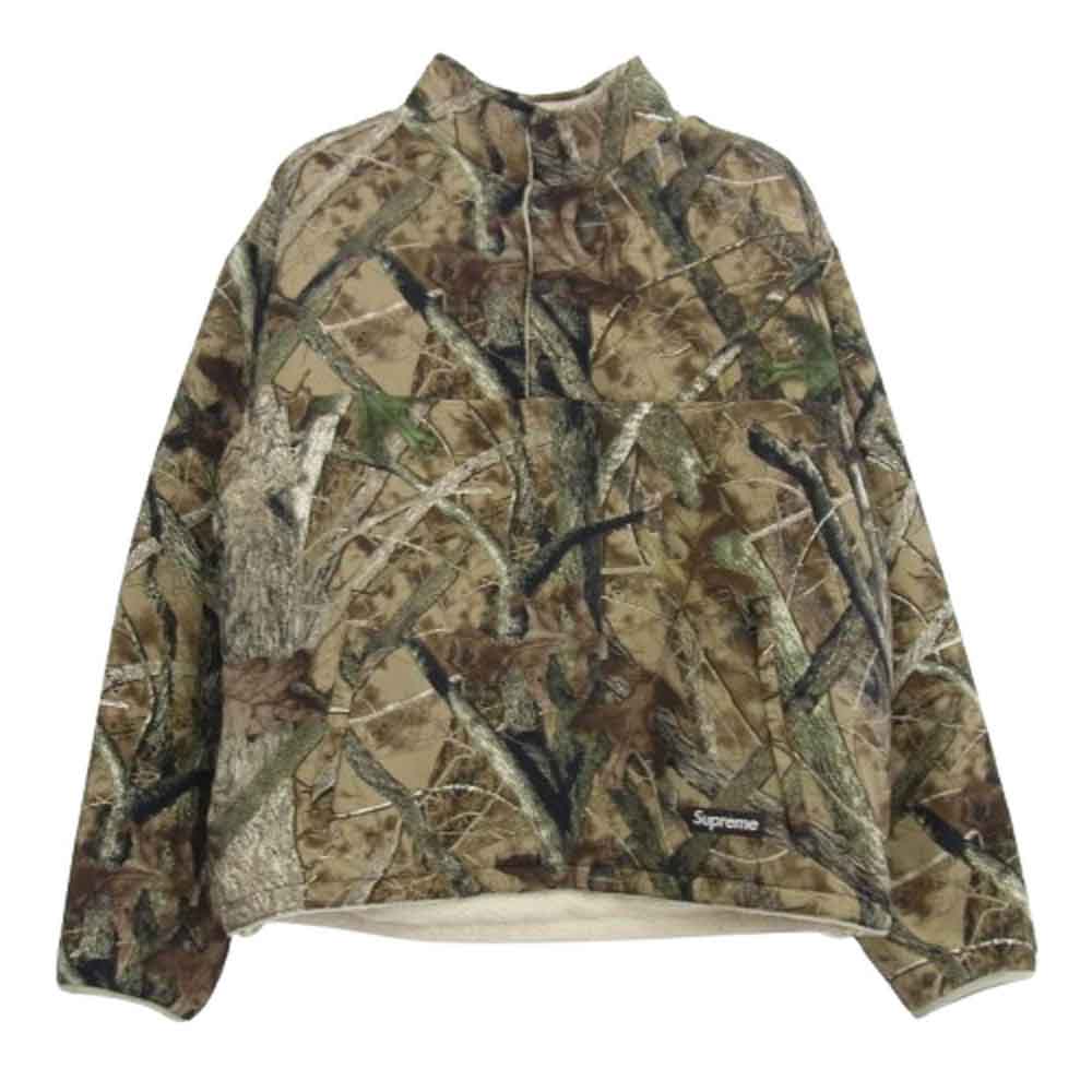 Supreme シュプリーム 23AW POLARTEC SHEARLING REVERSIBLE PULLOVER ポーラテック リバーシブル プルオーバーフリースジャケット カモフラージュ マルチカラー系 L【極上美品】【中古】