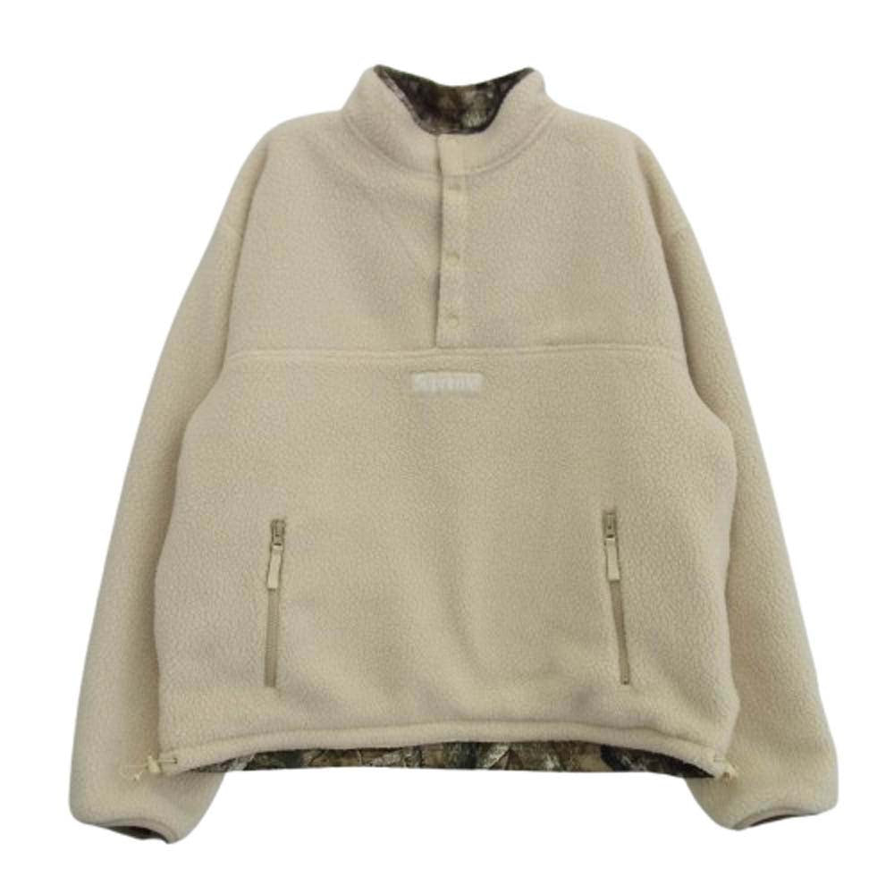 Supreme シュプリーム 23AW POLARTEC SHEARLING REVERSIBLE PULLOVER ポーラテック リバーシブル プルオーバーフリースジャケット カモフラージュ マルチカラー系 L【極上美品】【中古】