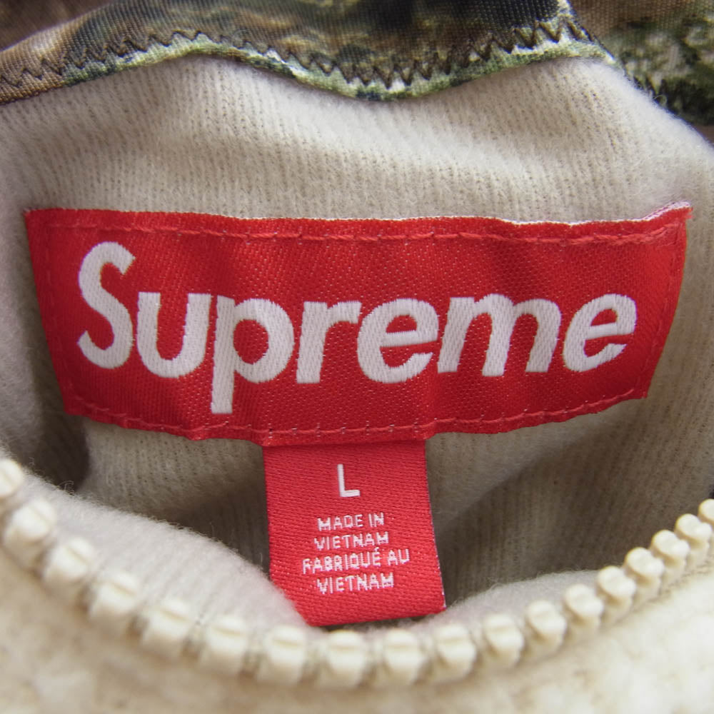 Supreme シュプリーム 23AW POLARTEC SHEARLING REVERSIBLE PULLOVER ポーラテック リバーシブル プルオーバーフリースジャケット カモフラージュ マルチカラー系 L【極上美品】【中古】