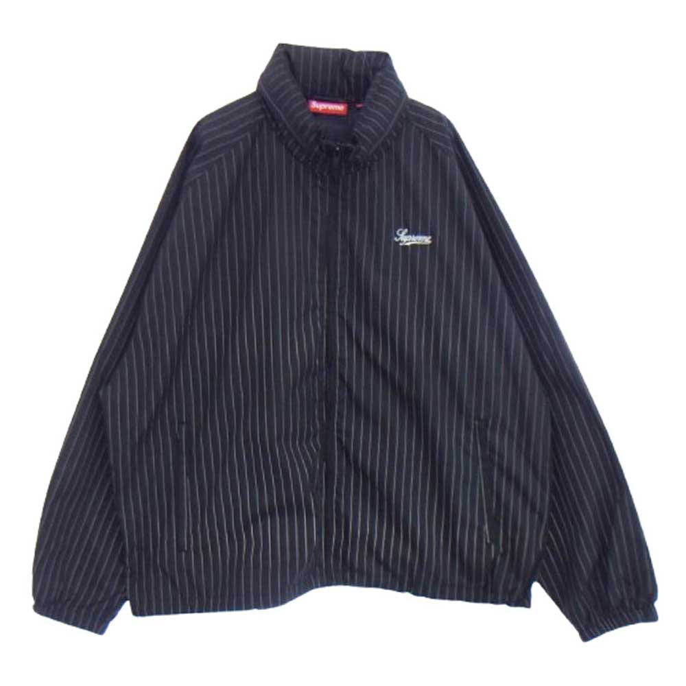 Supreme シュプリーム 24AW Reflective Pinstripe Track Jacket リフレクティブ ストライプ トラックジャケット ブラック系 L【極上美品】【中古】