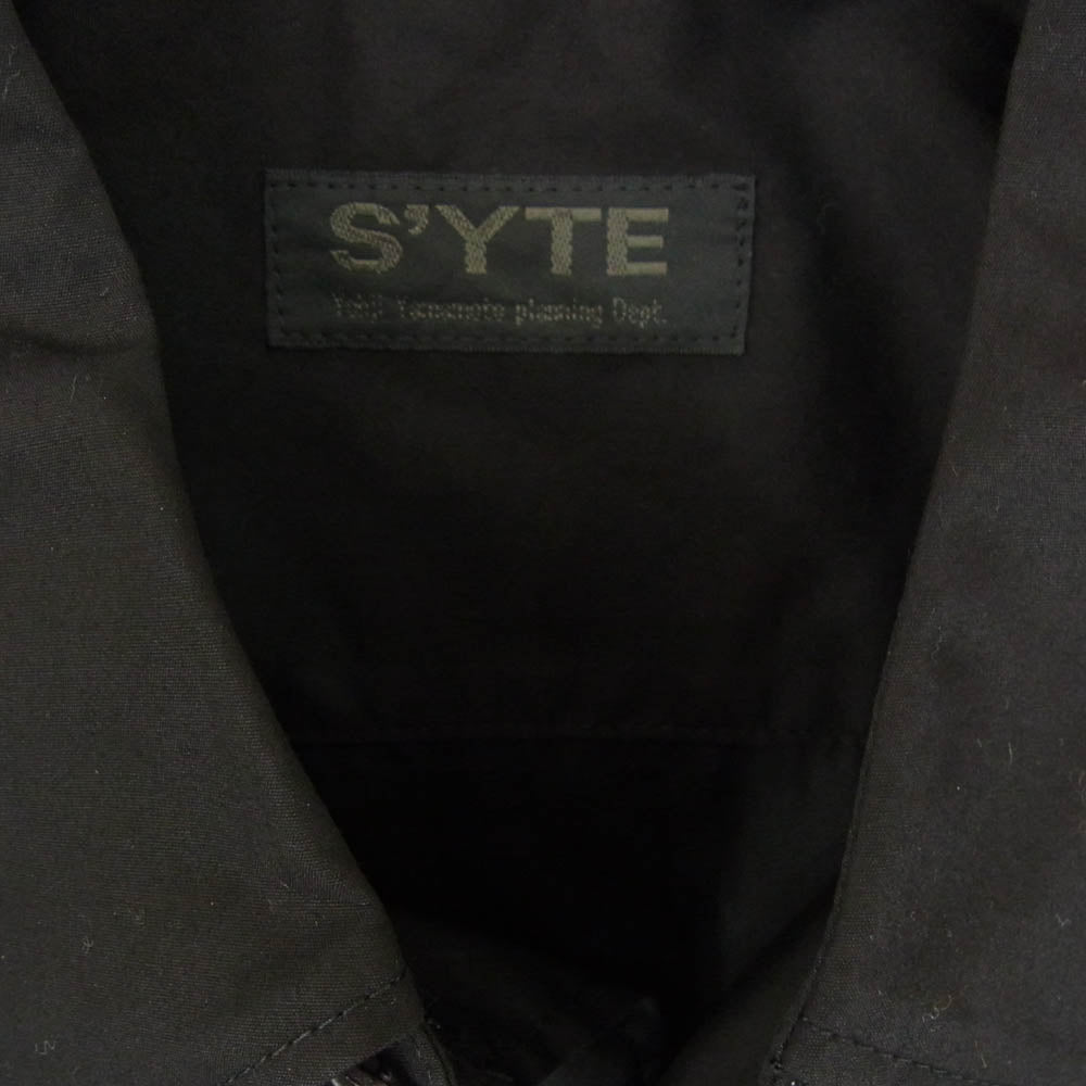 サイト ヨウジヤマモト UT-B01-080 COTTON BROAD LOOSE-FIT REGULAR COLLAR SHIRT コットンブロード ルーズフィット レギュラーカラー 長袖 シャツ ブラック系 4【美品】【中古】