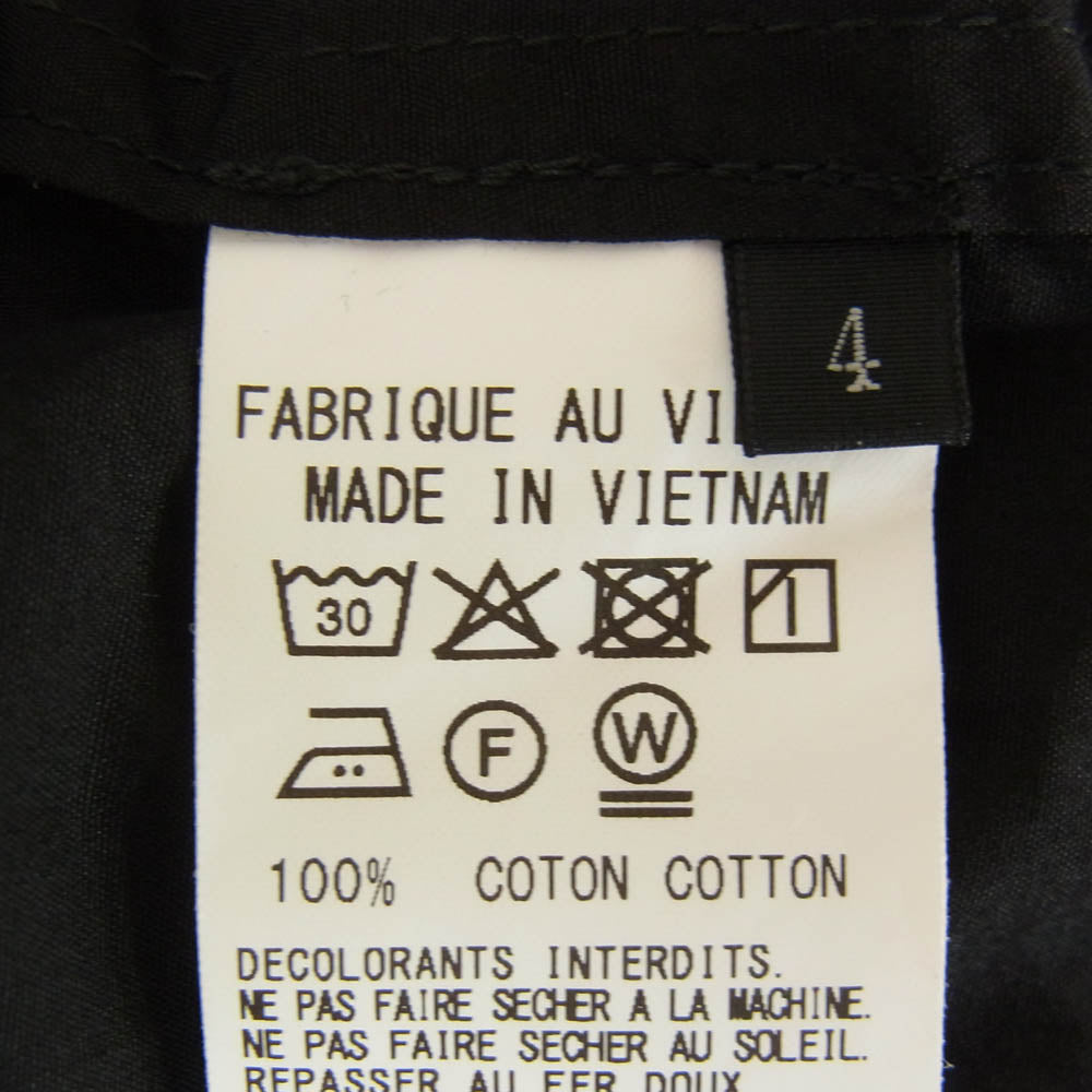 サイト ヨウジヤマモト UT-B01-080 COTTON BROAD LOOSE-FIT REGULAR COLLAR SHIRT コットンブロード ルーズフィット レギュラーカラー 長袖 シャツ ブラック系 4【美品】【中古】