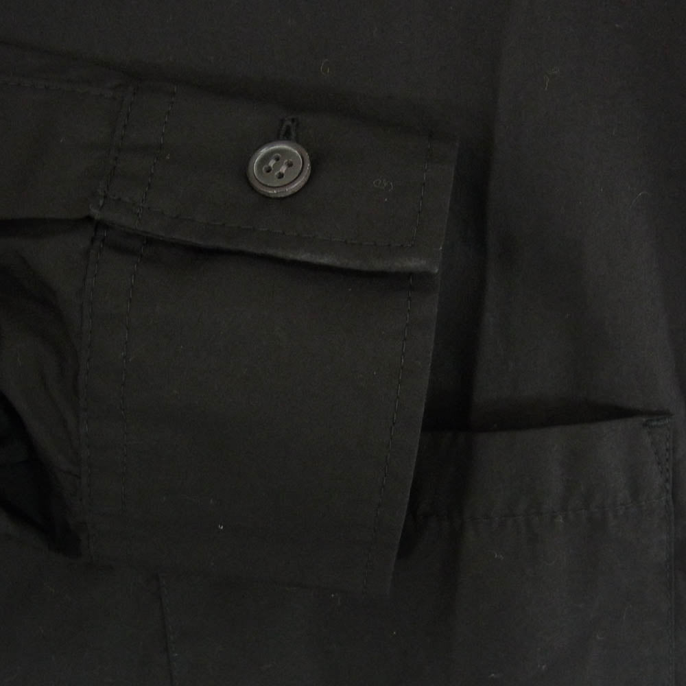 サイト ヨウジヤマモト UT-B01-080 COTTON BROAD LOOSE-FIT REGULAR COLLAR SHIRT コットンブロード ルーズフィット レギュラーカラー 長袖 シャツ ブラック系 4【美品】【中古】