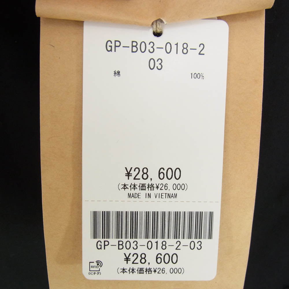 グラウンドワイ ヨウジヤマモト GP-B03-018 COTTON BROADCLOTH STANDARD BIG SHIRT コットンブロードクロス スタンダード ビッグ シャツ ブラック系 03【極上美品】【中古】