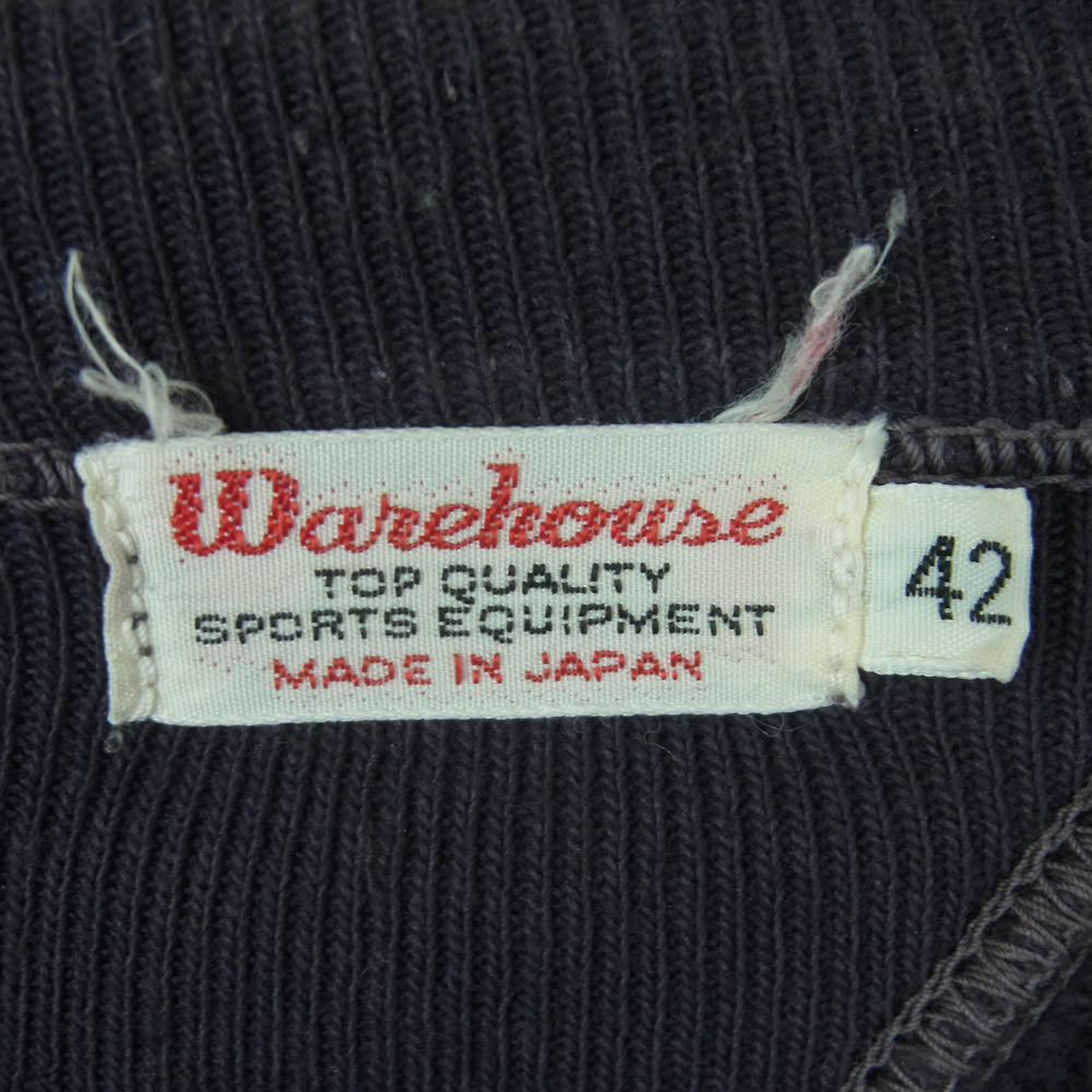 WAREHOUSE ウエアハウス 両V セットイン フリーダム クルー スウェット パープル系 42【中古】