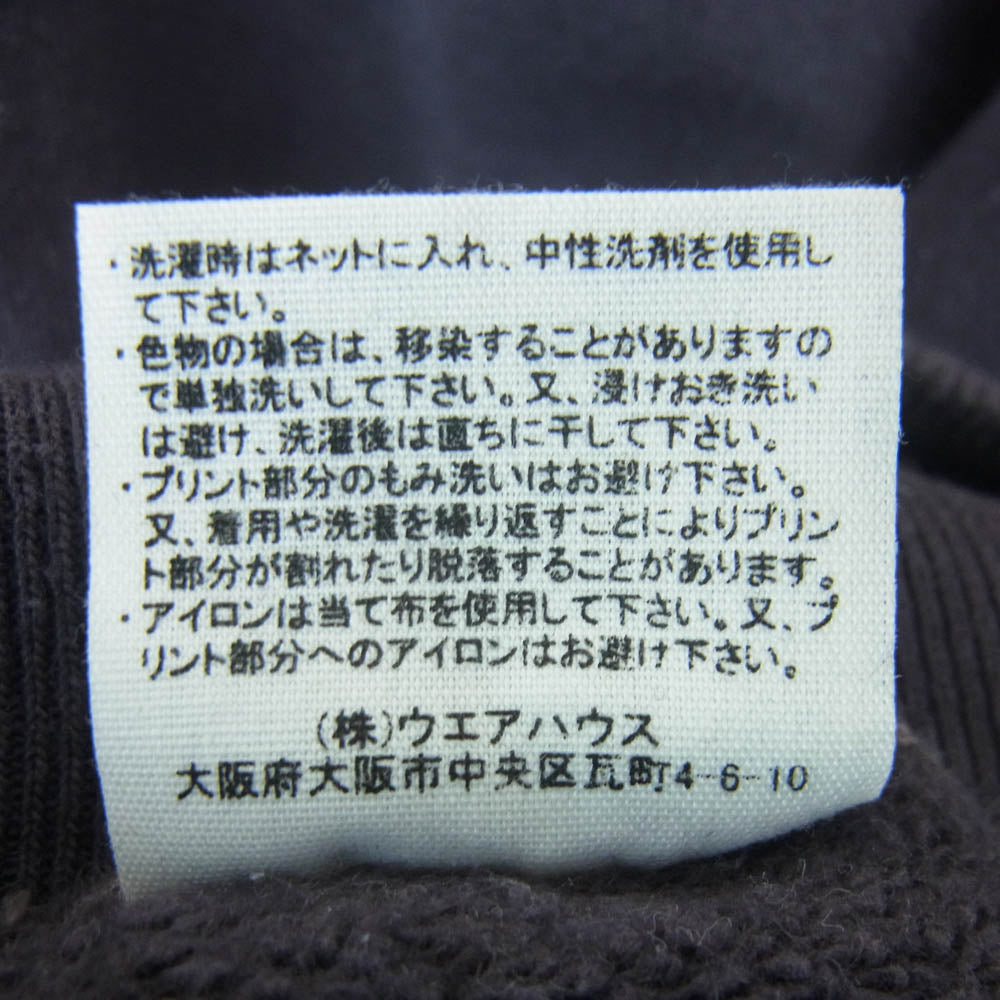 WAREHOUSE ウエアハウス 両V セットイン フリーダム クルー スウェット パープル系 42【中古】